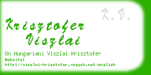 krisztofer viszlai business card